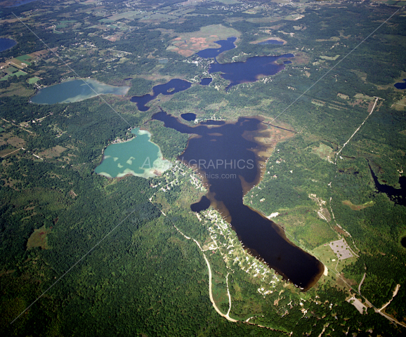 Half Moon, Blind, Patterson, Woodruff & Watson Lakes in Washtenaw County, Michigan